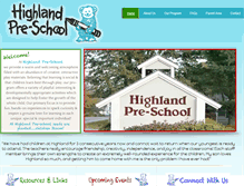 Tablet Screenshot of highlandpreschool.com